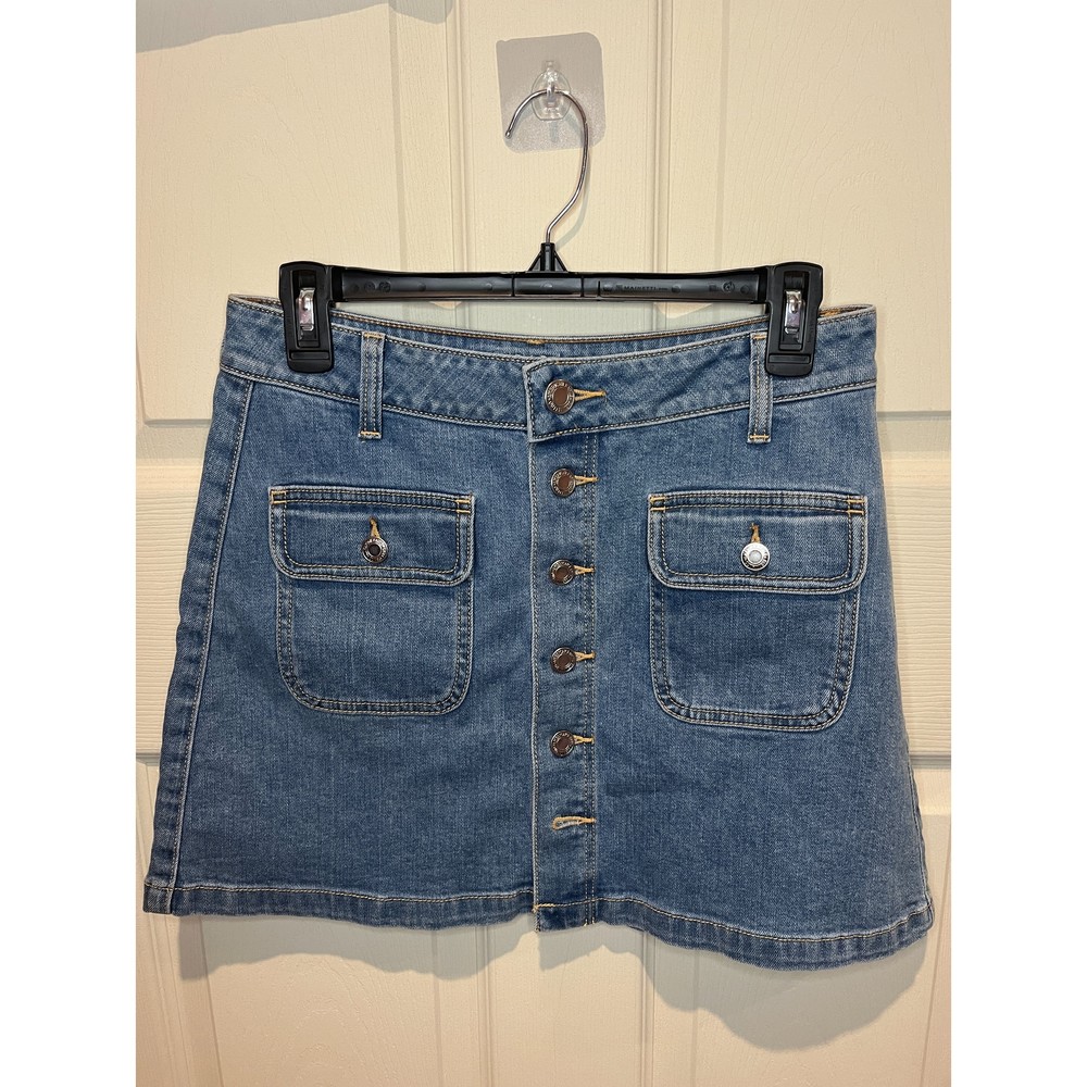 American Eagle Jean Denim Skirt with Button Details